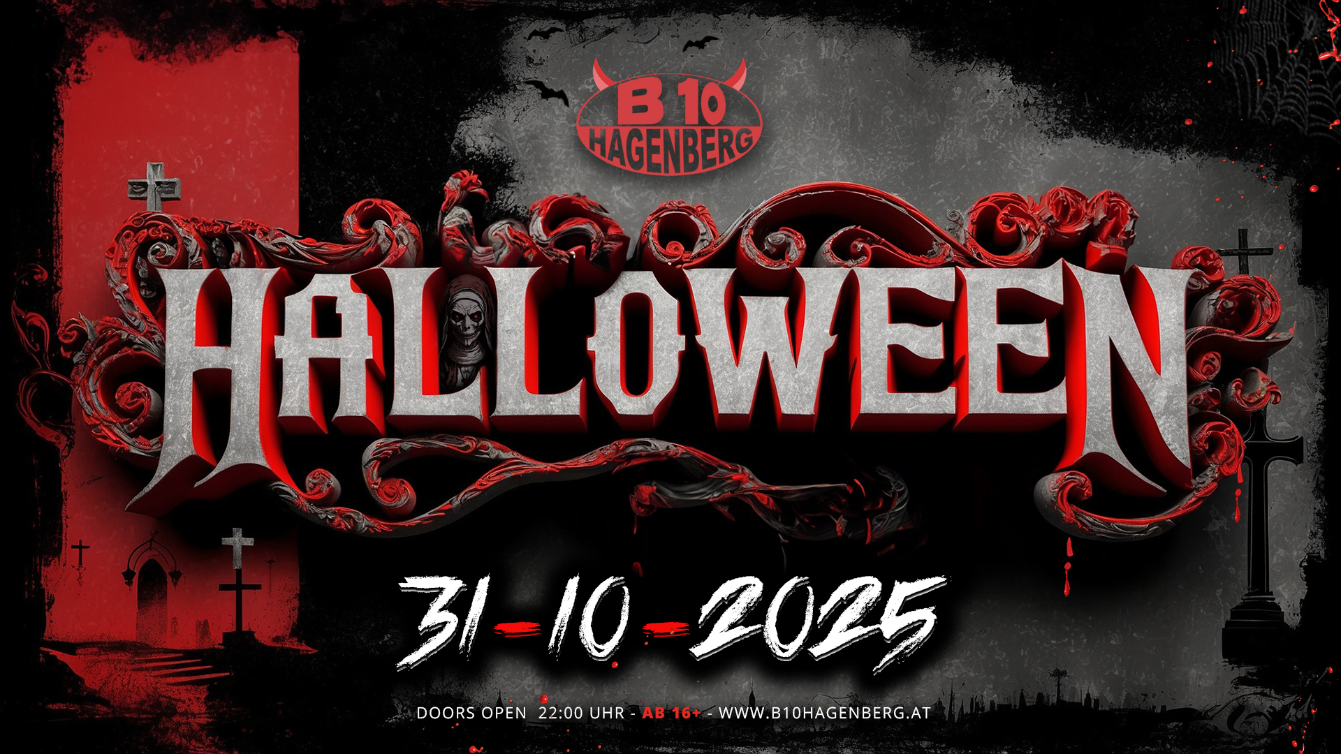 B10 Halloween am 31. October 2025 @ B10 Hagenberg. B10 Halloween am 31. October 2025 @ B10 Hagenberg.