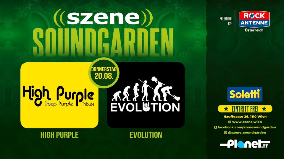 HIGH PURPLE | EVOLUTION am 20. August 2026 @ Szene Wien.