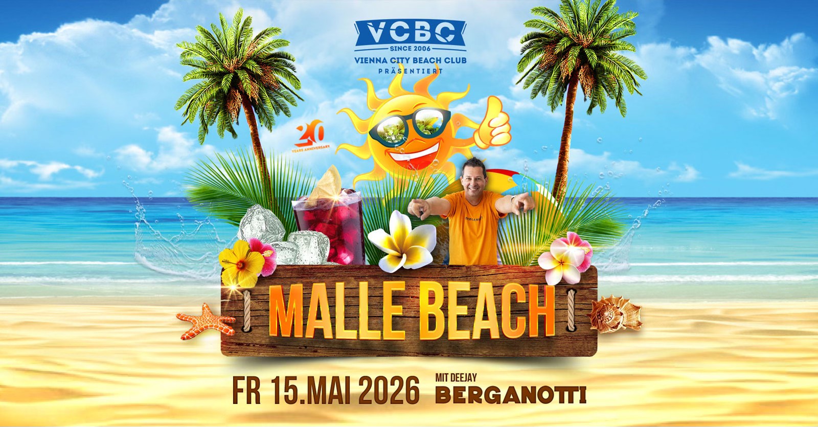 MALLE BEACH am 15. May 2026 @ Vienna City Beach Club.