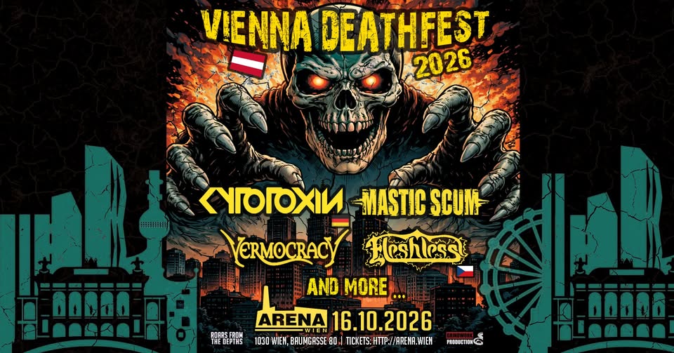 VIENNA DEATHFEST 2026 am 16. October 2026 @ Arena Wien.
