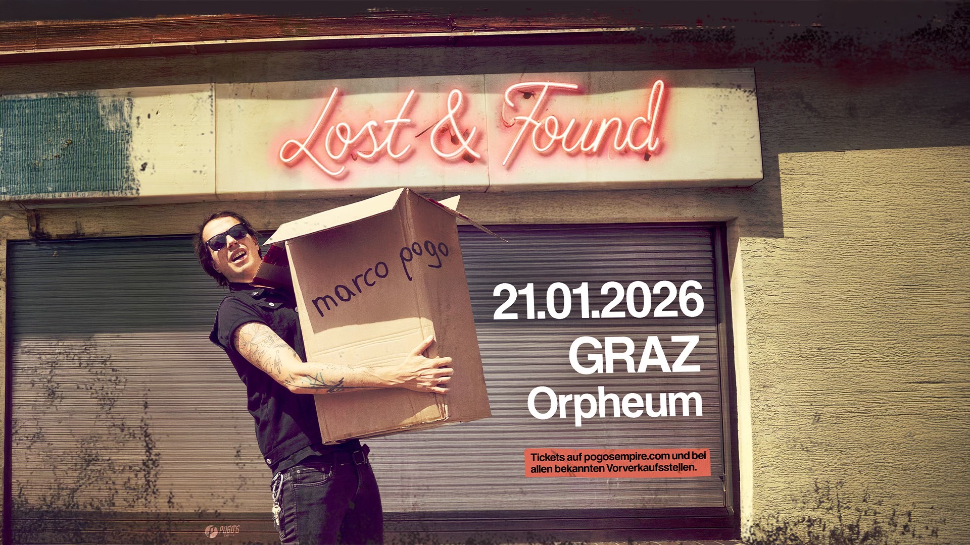 Marco Pogo - Lost & Found am 21. January 2026 @ Orpheum Graz.