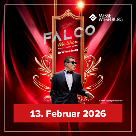 Falco am 13. February 2026 @ Messe Wieselburg.