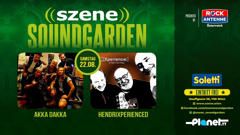 AKKA/DAKKA | HendriXperienced am 22. August 2026 @ Szene Wien.