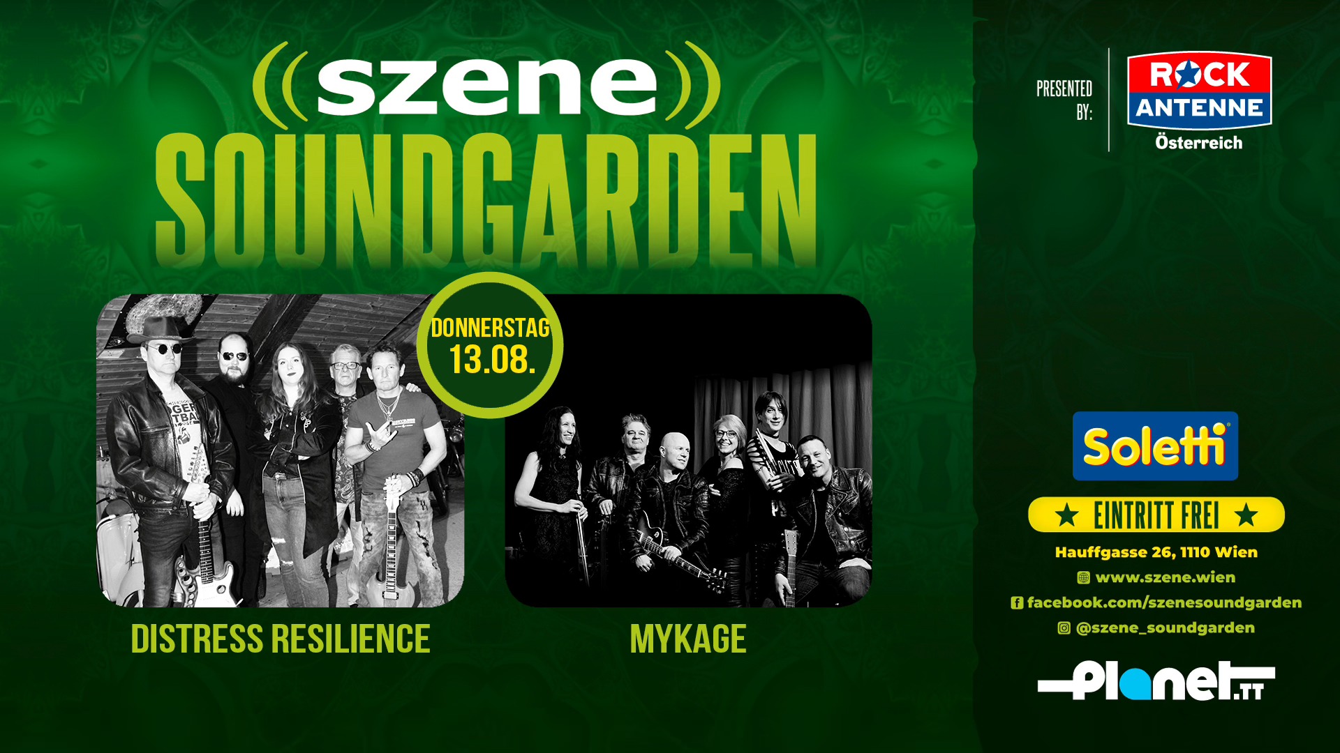 DISTRESS RESILIENCE | MYKAGE am 13. August 2026 @ Szene Wien.