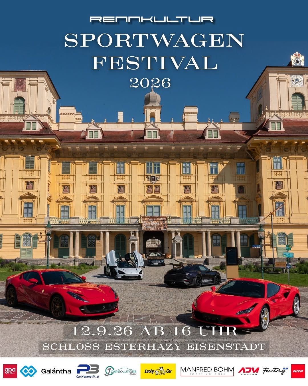 Sportwagen Festival 2026 am 12. September 2026 @ Esterhazyplatz.