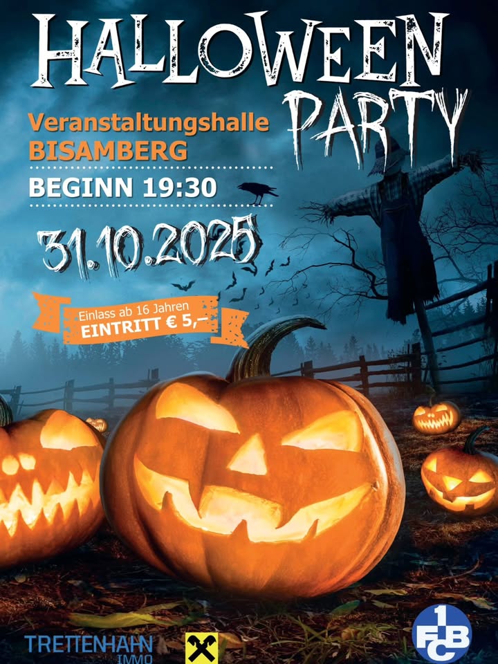 Halloween Party am 31. October 2025 @ Festsaal Bisamberg. Halloween Party am 31. October 2025 @ Festsaal Bisamberg.