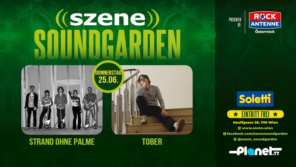 STRAND OHNE PALME | TOBER am 25. June 2026 @ Szene Wien.