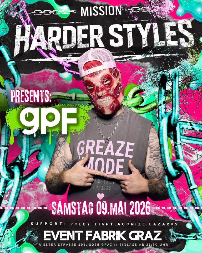 GPF LIVE! am 9. May 2026 @ Event Fabrik Graz.