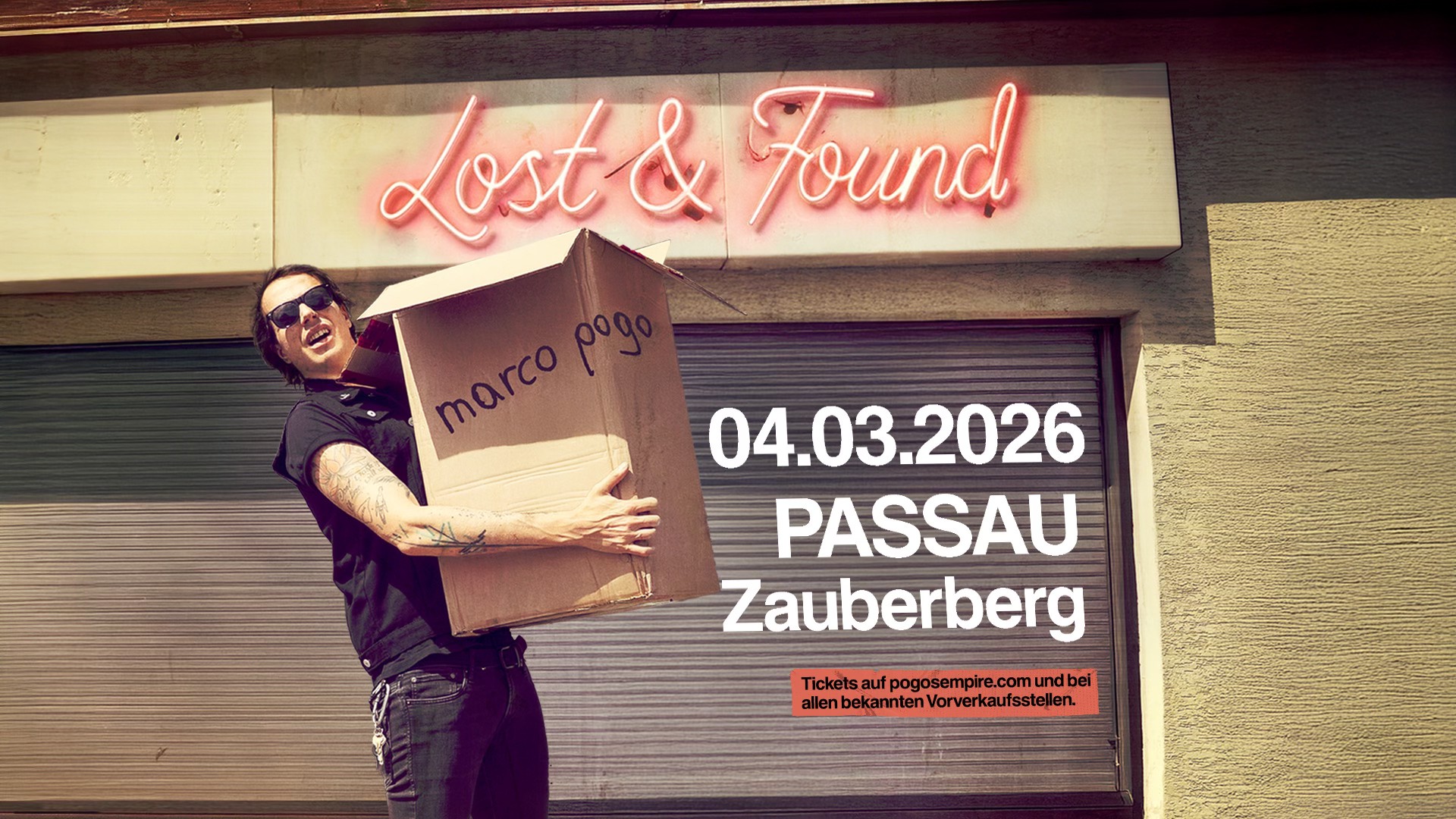Marco Pogo - Lost & Found am 4. March 2026 @ Zauberberg Passau.
