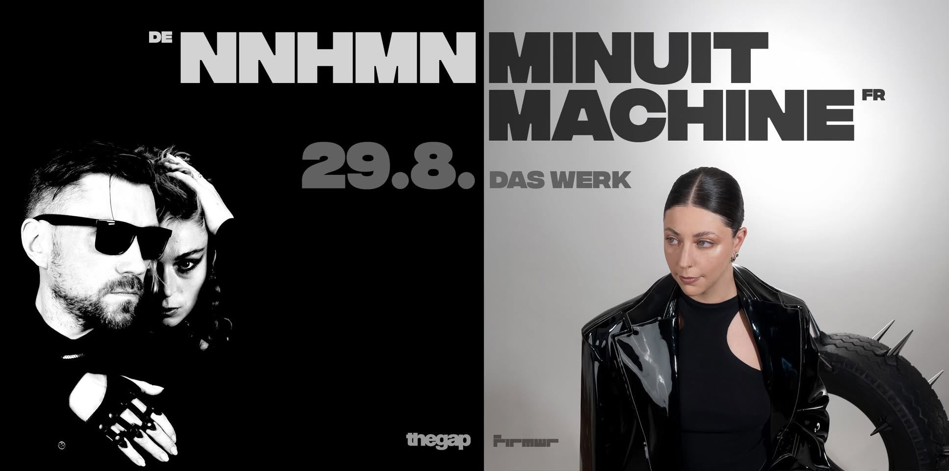 Almost Dark with Minuit Machine | NNHMN | VÖEST am 29. August 2025 @ Das Werk. Almost Dark with Minuit Machine | NNHMN | VÖEST am 29. August 2025 @ Das Werk.