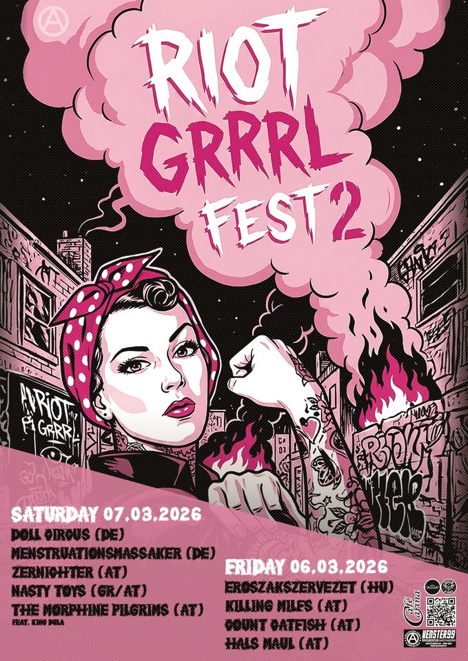 2 DAY RIOT GRRRL FEST 2 am 6. March 2026 @ Café Carina.