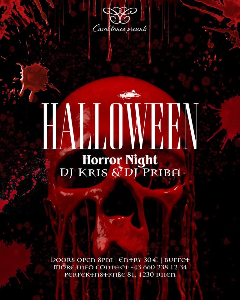 Casablanca Wien presents Halloween 25 am 31. October 2025 @ Casablanca Veranstaltungssaal.