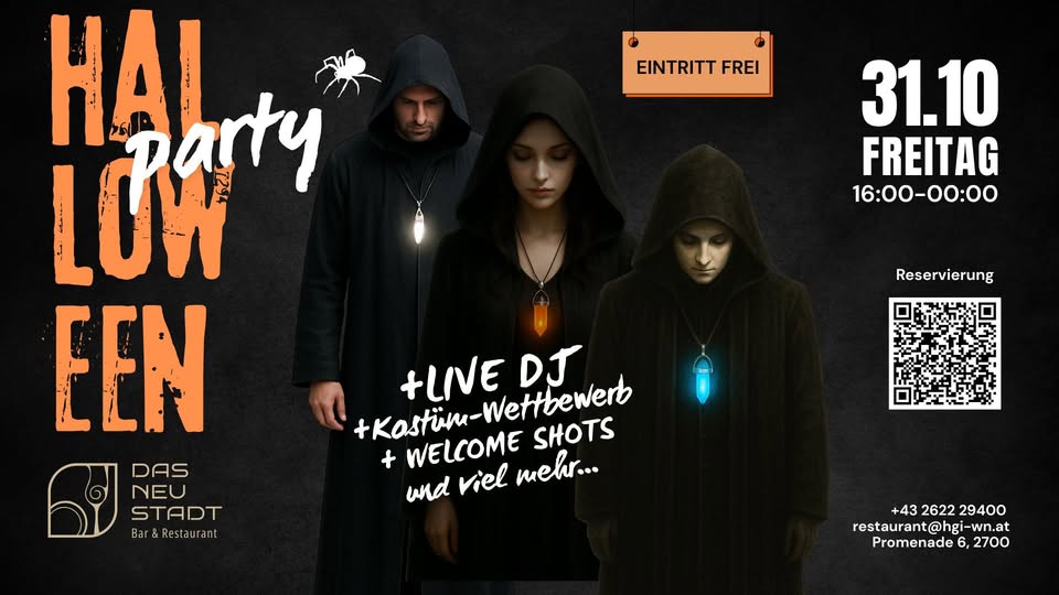Halloween Night am 31. October 2025 @ Das Neu-Stadt. Halloween Night am 31. October 2025 @ Das Neu-Stadt.