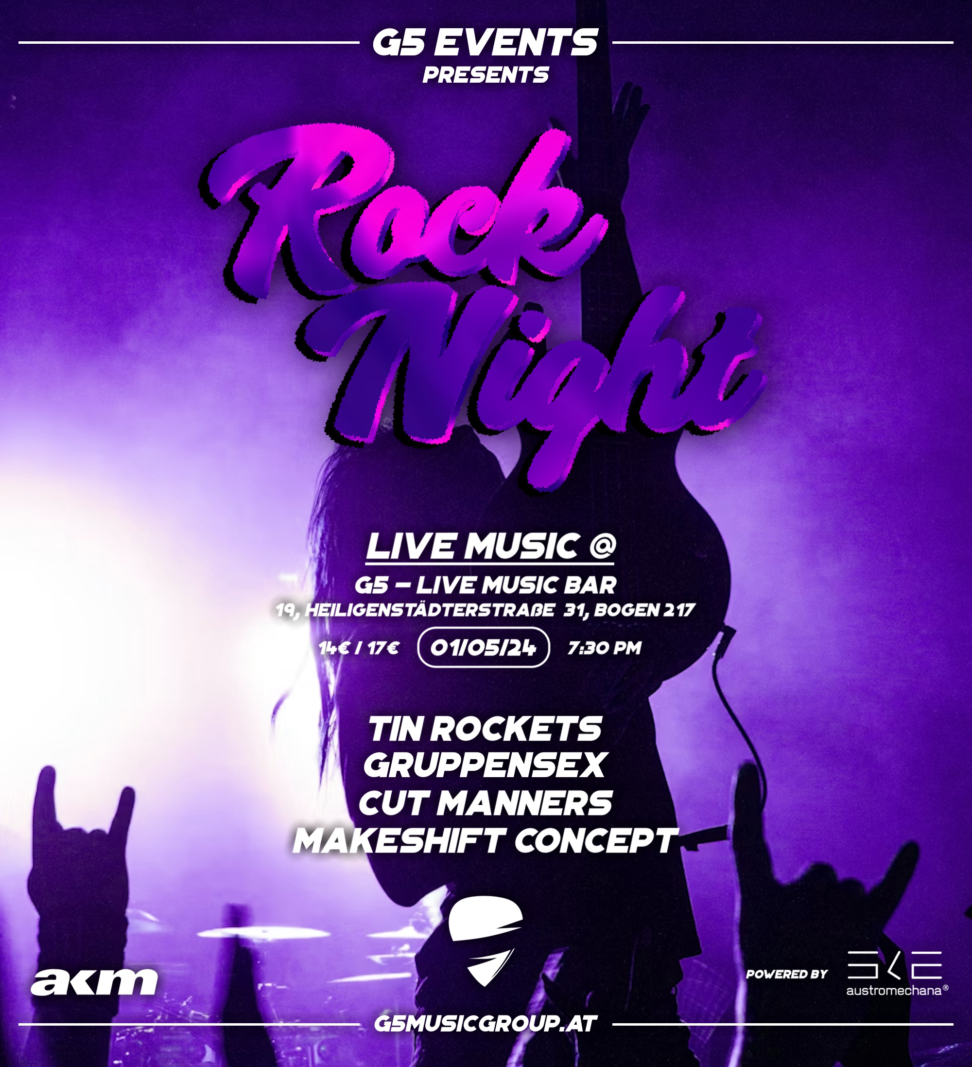Rock Night am 1. May 2024 @ G5 Live-Music-Bar. Rock Night am 1. May 2024 @ G5 Live-Music-Bar.