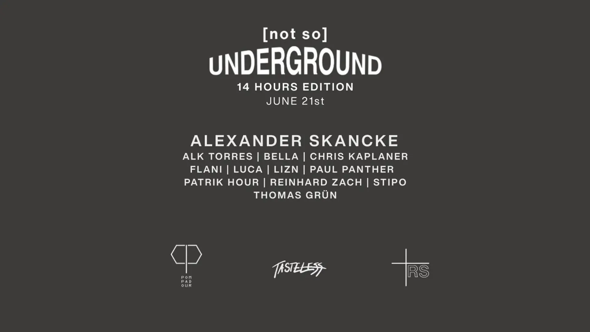 not so UNDERGROUND am 21. June 2025 @ Praterstrasse / PRST. not so UNDERGROUND am 21. June 2025 @ Praterstrasse / PRST.