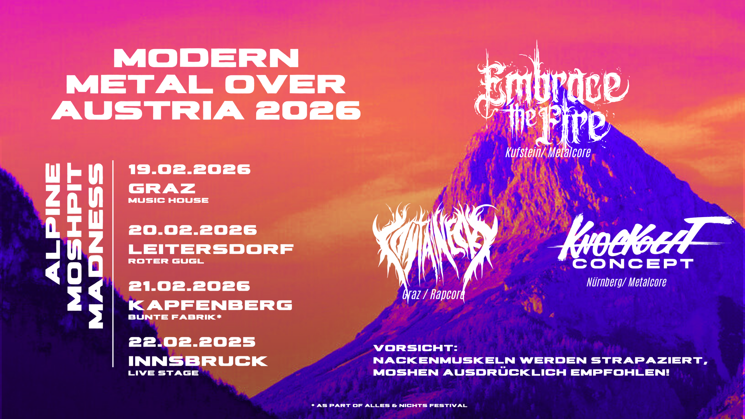 Modern Metal Over Austria 2026 - Graz am 19. February 2026 @ Music-House.
