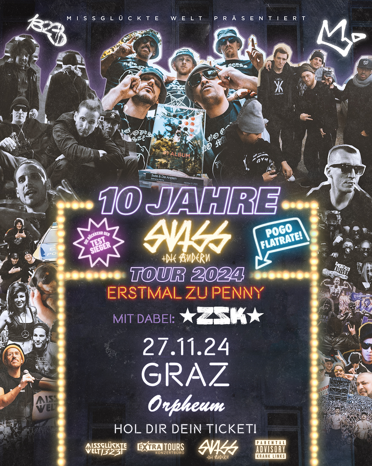 10 Jahre Swiss & Die Andern am 27. November 2024 @ Orpheum Graz. 10 Jahre Swiss & Die Andern am 27. November 2024 @ Orpheum Graz.