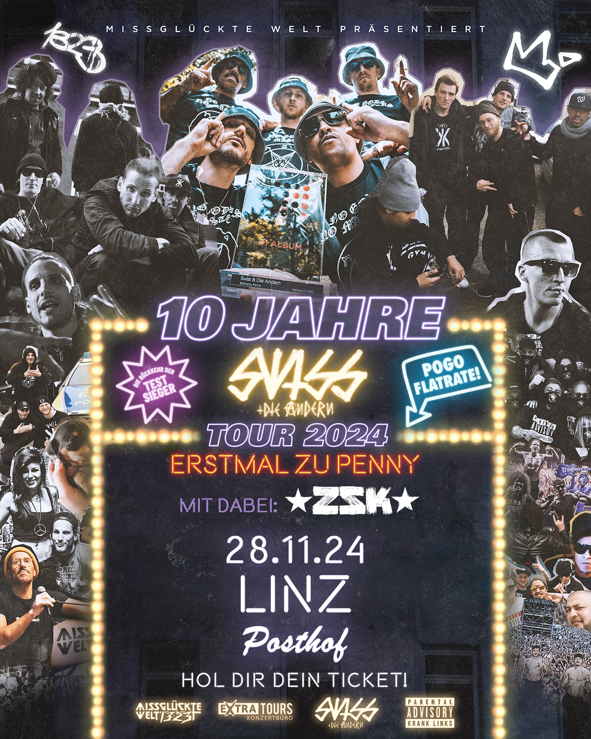 10 Jahre Swiss & Die Andern am 28. November 2024 @ Posthof Linz. 10 Jahre Swiss & Die Andern am 28. November 2024 @ Posthof Linz.