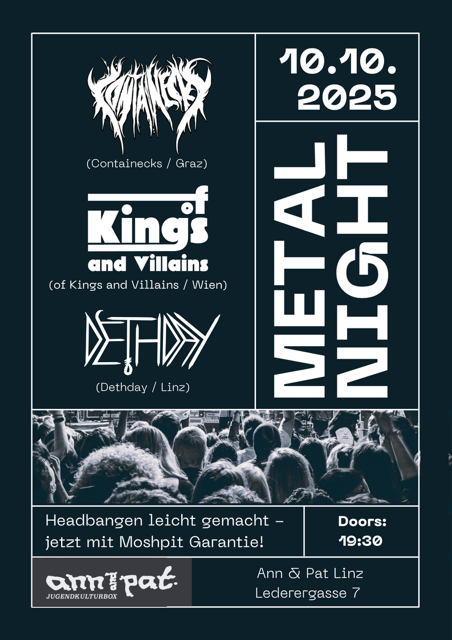 Containecks am 10. October 2025 @ Ann und Pat. Containecks am 10. October 2025 @ Ann und Pat.