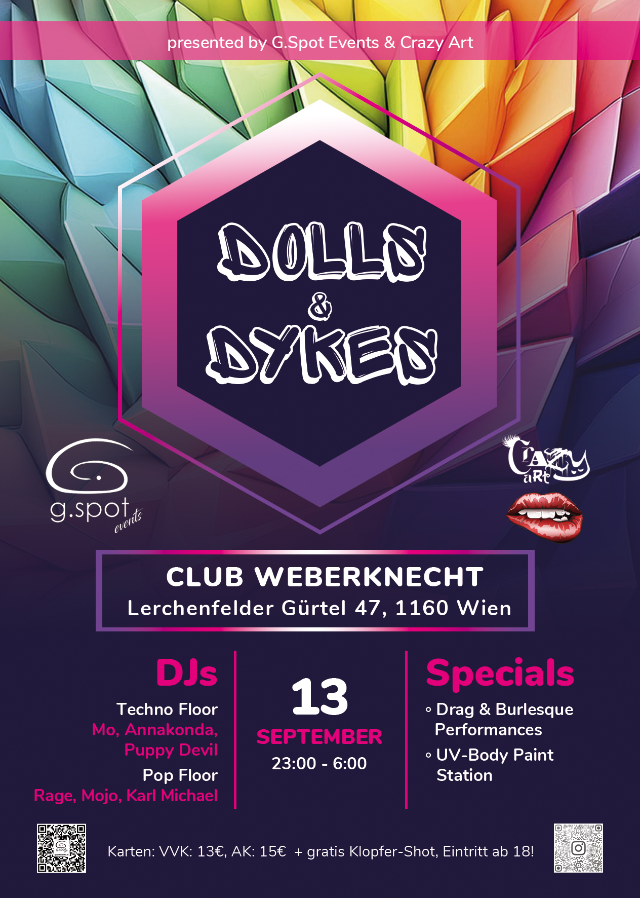 Dolls & Dykes am 13. September 2025 @ Weberknecht. Dolls & Dykes am 13. September 2025 @ Weberknecht.