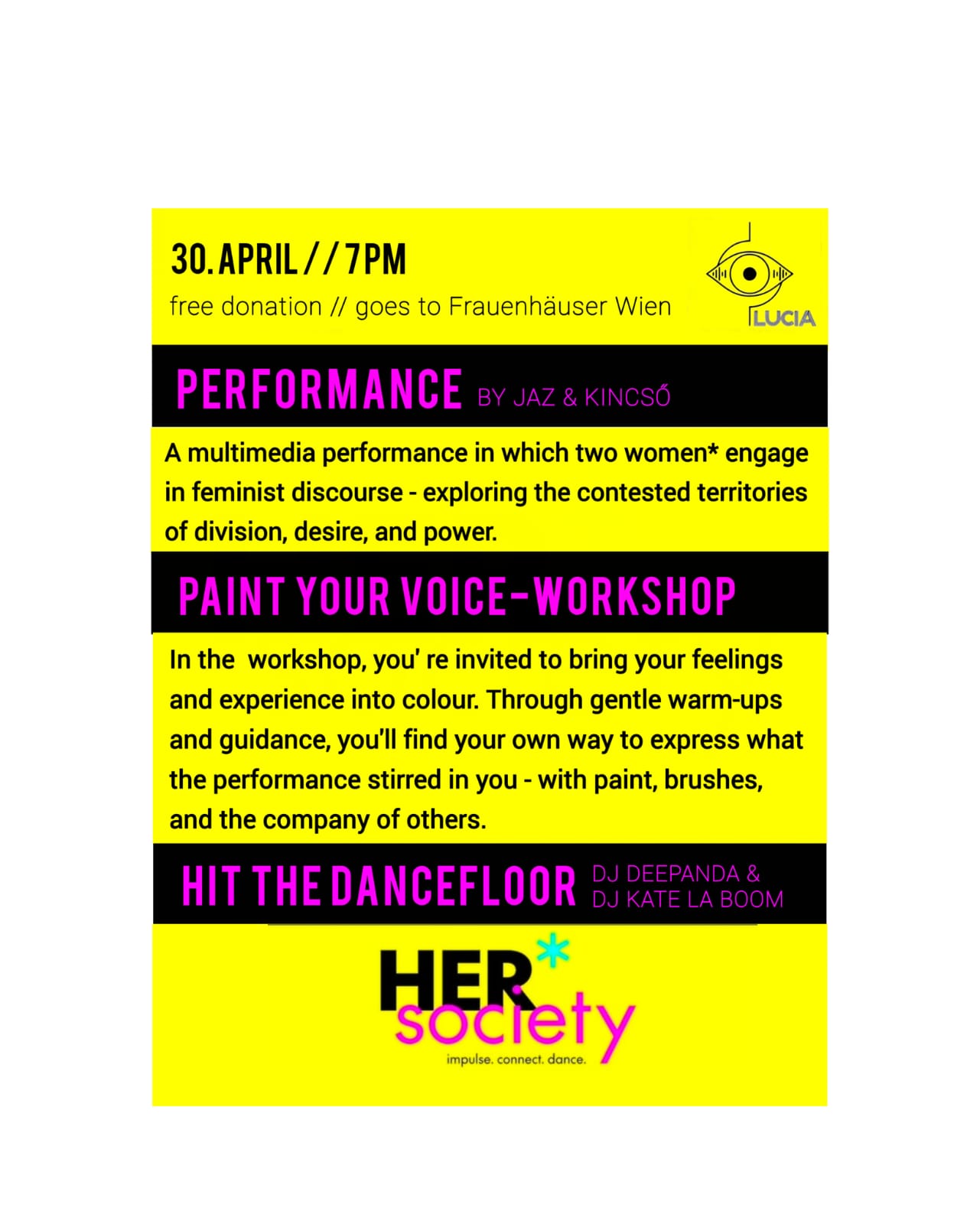 HER*society am 30. April 2026 @ Lucia.