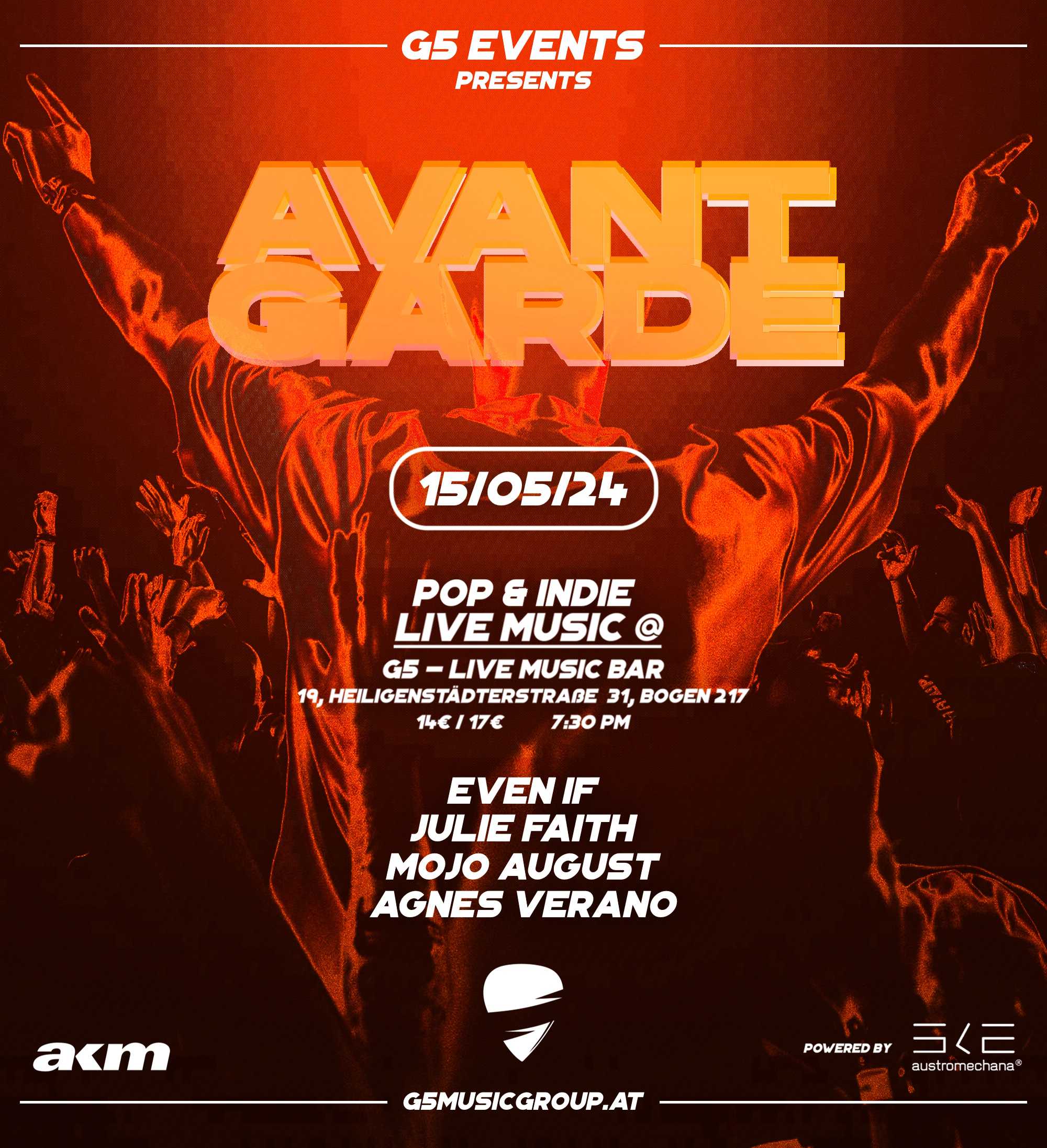 Avant Garde am 15. May 2024 @ G5 Live-Music-Bar. Avant Garde am 15. May 2024 @ G5 Live-Music-Bar.