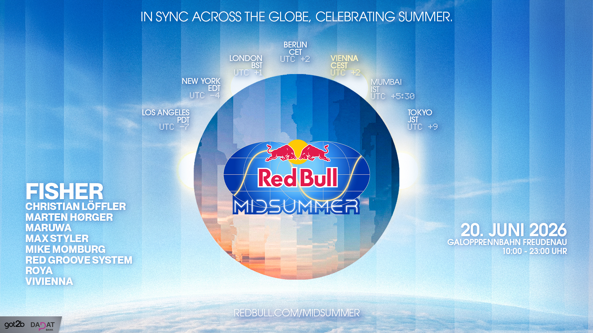 Red Bull Midsummer Vienna 2026 am 20. June 2026 @ Galopprennbahn Freudenau.
