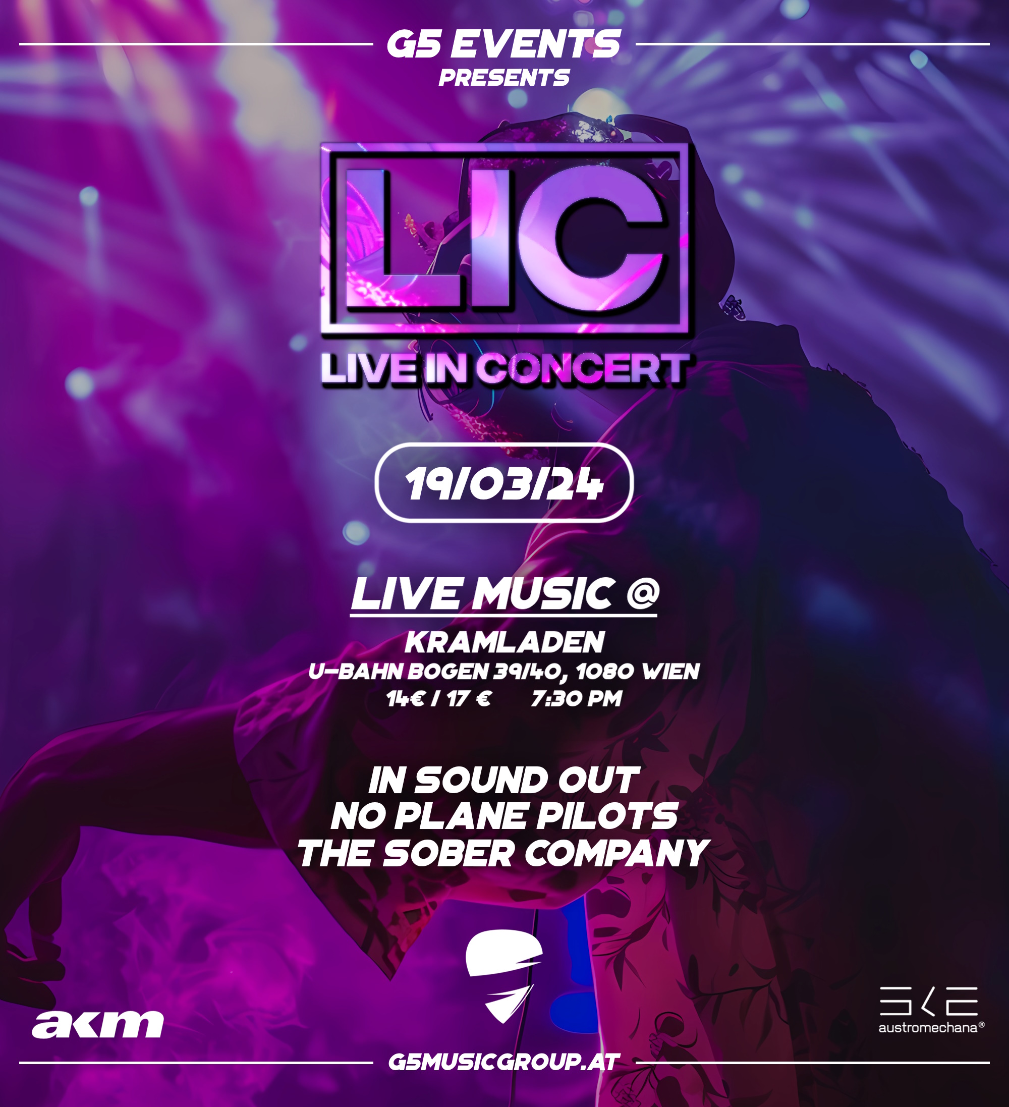 LIC - Live in Concert am 19. March 2024 @ Kramladen. LIC - Live in Concert am 19. March 2024 @ Kramladen.
