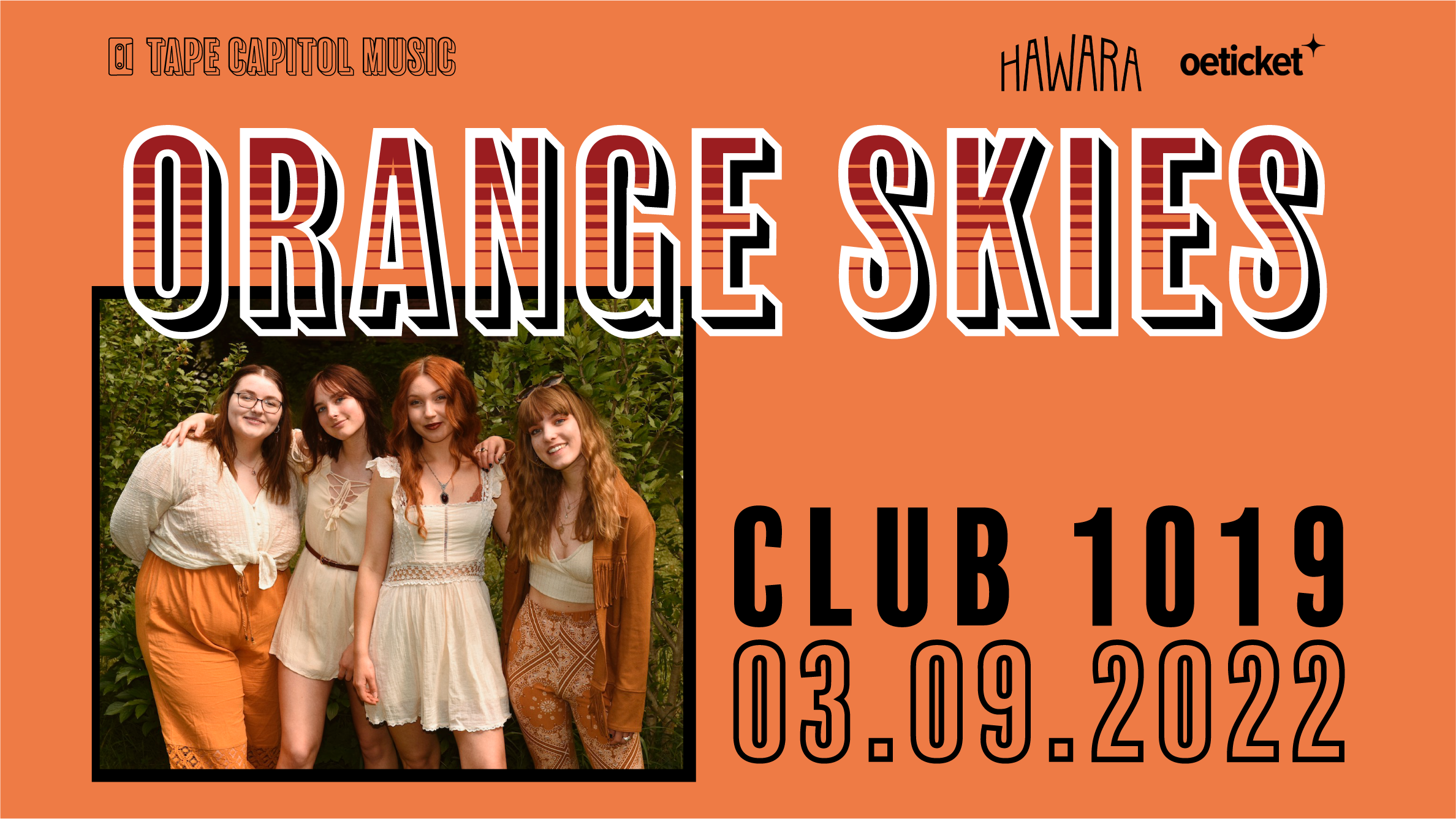 Orange Skies am 3. September 2022 @ Club 1019.