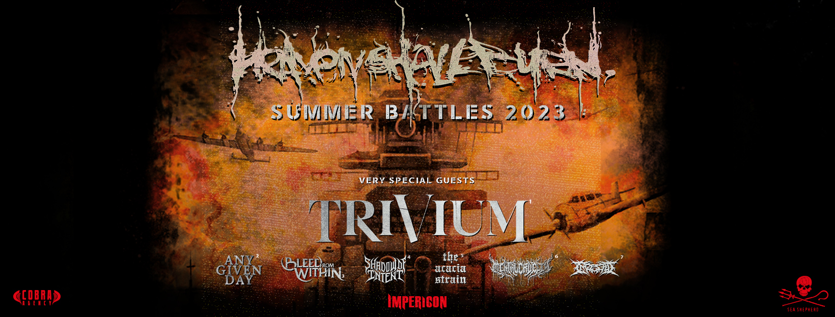 HEAVEN SHALL BURN am 3. August 2023 @ Posthof - Großer Saal.