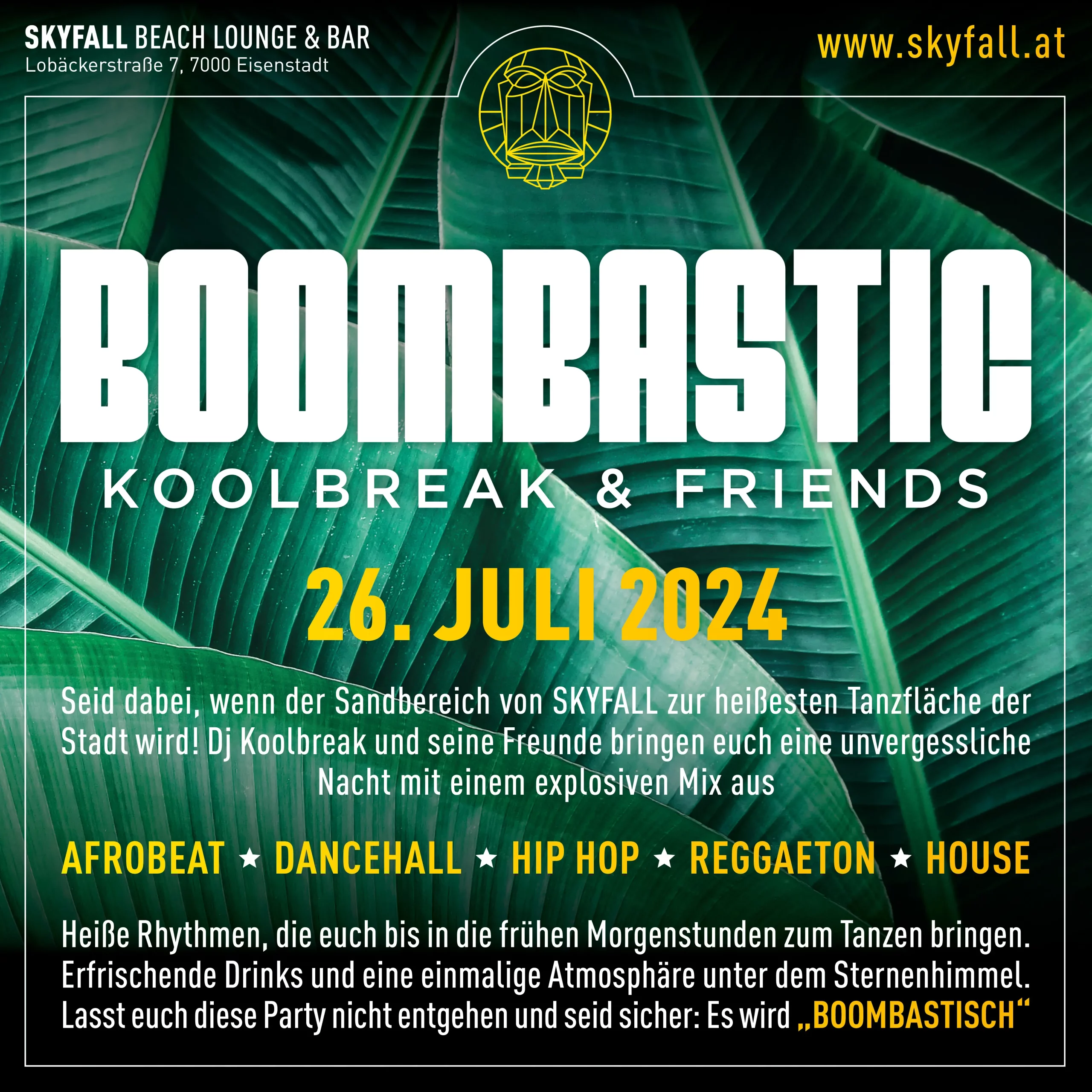 Boombastic am 26. July 2024 @ Skyfall Beach Lounge & Bar. Boombastic am 26. July 2024 @ Skyfall Beach Lounge & Bar.