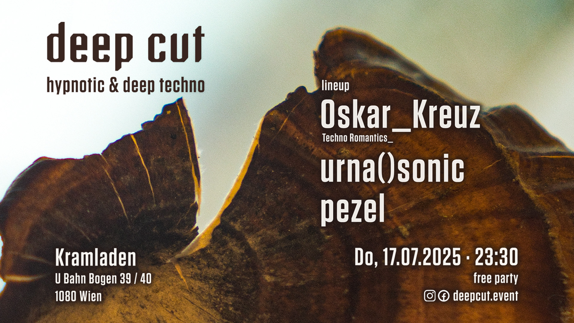 deep cut - hypnotic & deep Techno am 17. July 2025 @ Kramladen. deep cut - hypnotic & deep Techno am 17. July 2025 @ Kramladen.