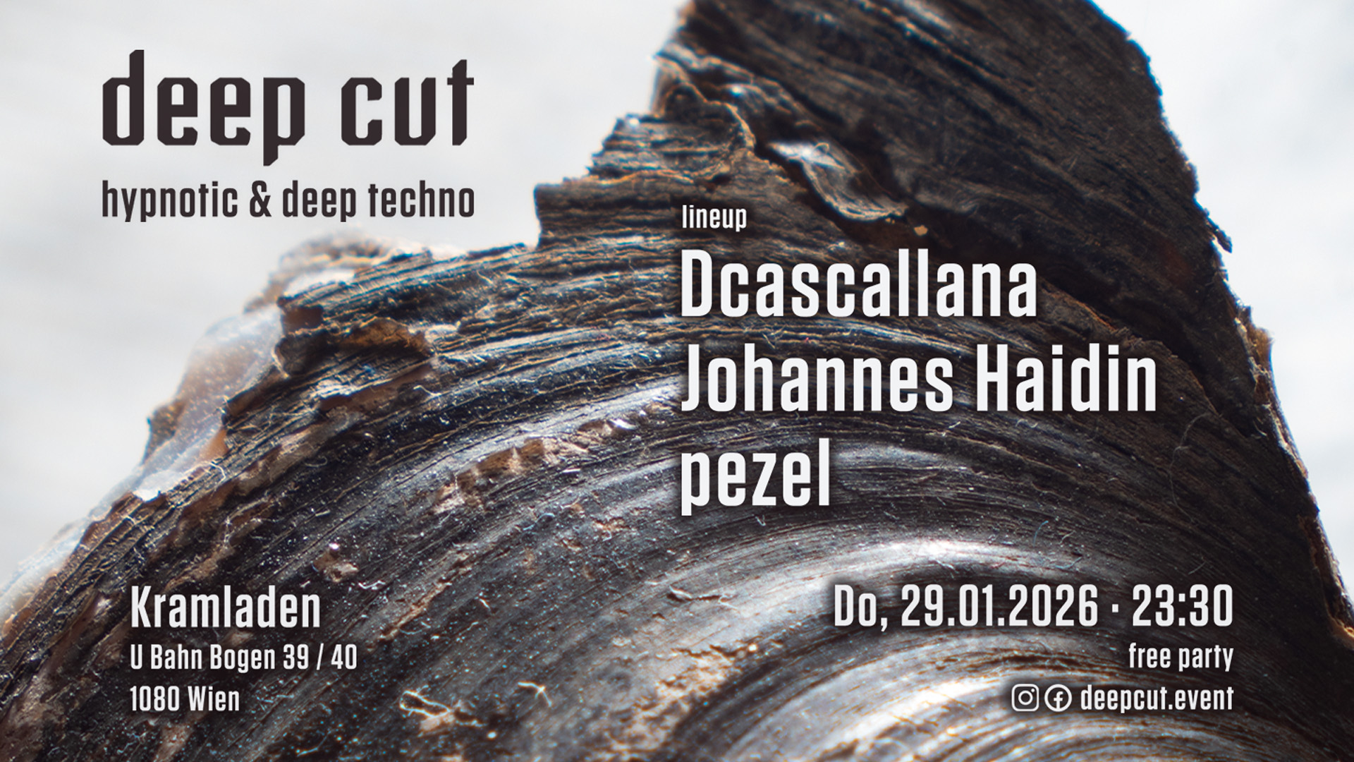 deep cut - hypnotic techno & deep techno am 29. January 2026 @ Kramladen.