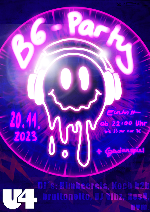 SFU B6 PARTY am 20. November 2023 @ U4. SFU B6 PARTY am 20. November 2023 @ U4.