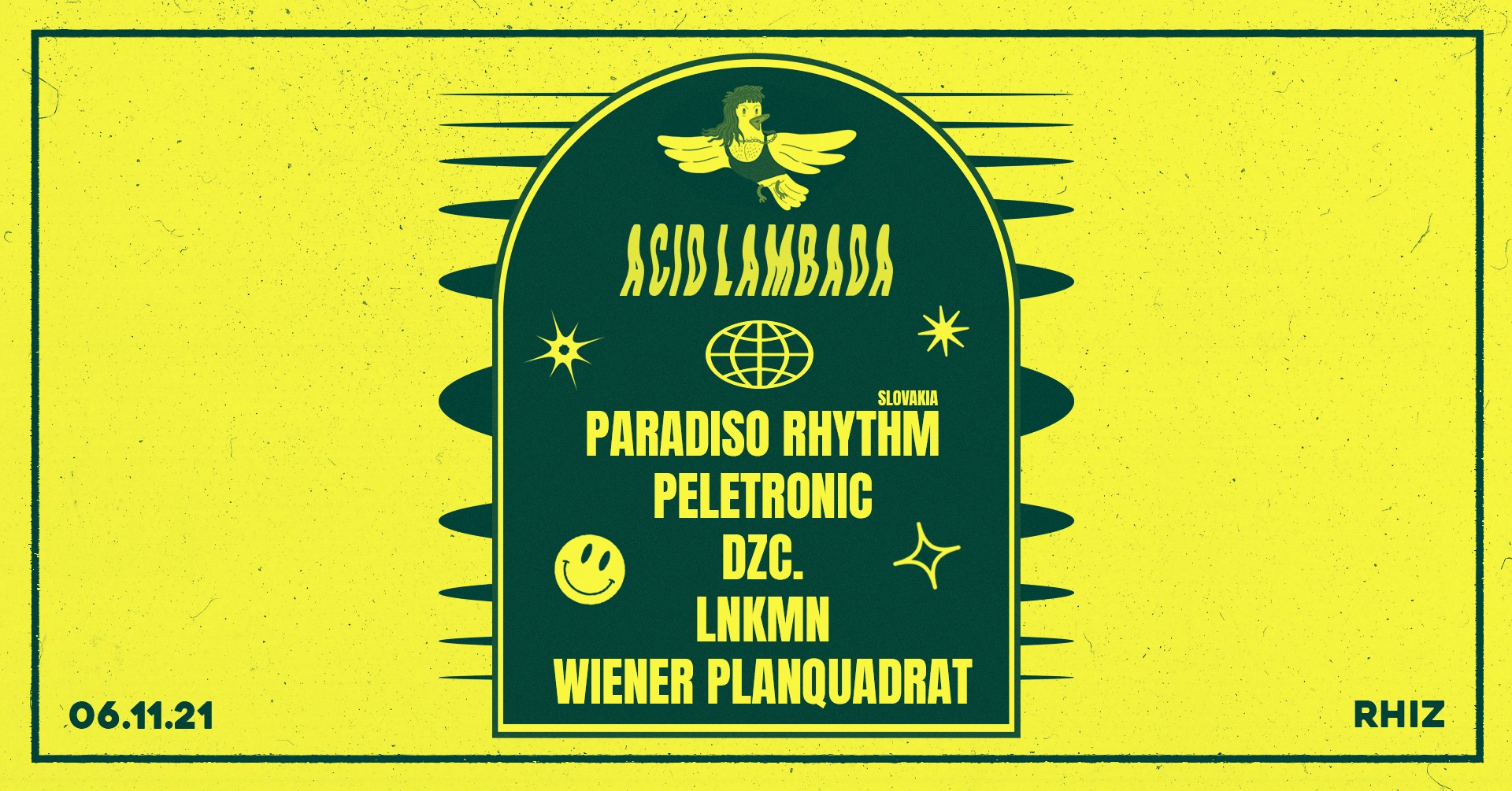 Acid Lambada w/ Paradiso Rhythm am 6. November 2021 @ Rhiz.