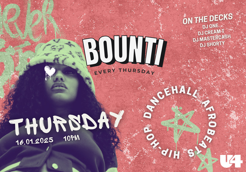 Bounti Club am 16. January 2025 @ U4. Bounti Club am 16. January 2025 @ U4.