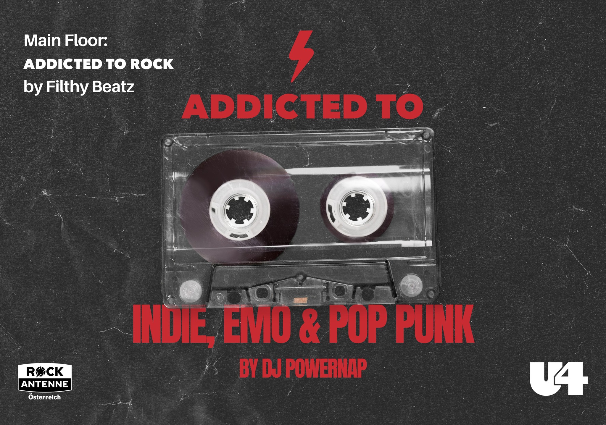 Addicted to Emo, Indie & Pop Punk am 7. February 2025 @ U4. Addicted to Emo, Indie & Pop Punk am 7. February 2025 @ U4.