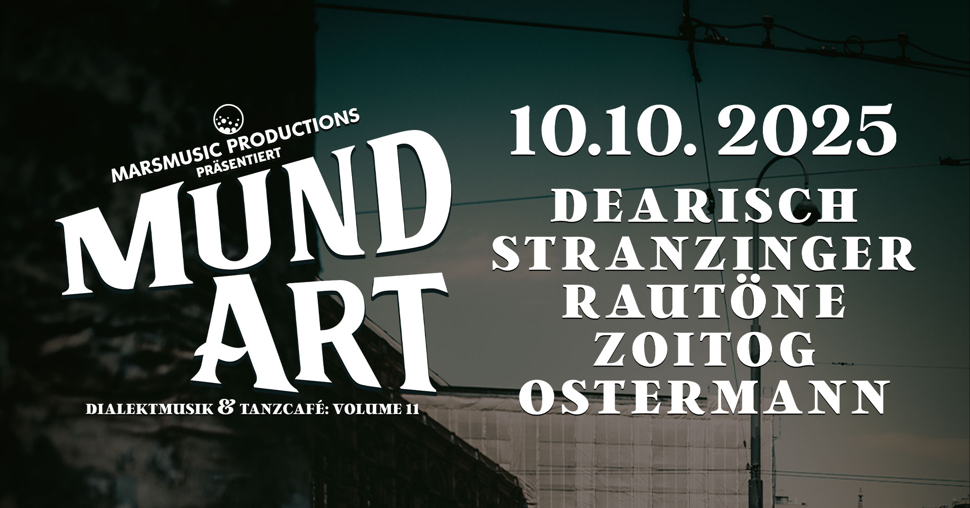 MundArt Vol. 11 am 10. October 2025 @ Szene Wien. MundArt Vol. 11 am 10. October 2025 @ Szene Wien.