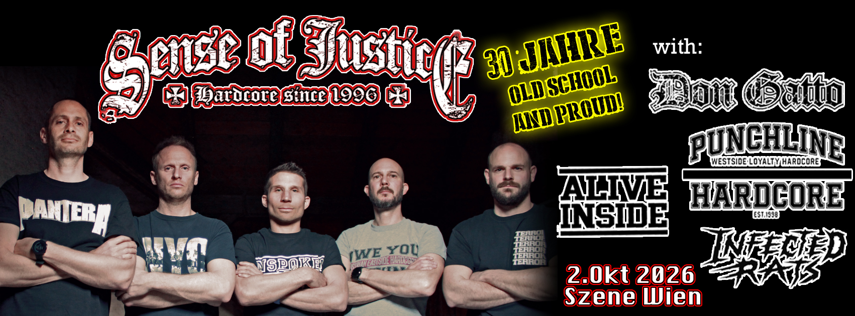 Sense Of Justice am 2. October 2026 @ Szene Wien.