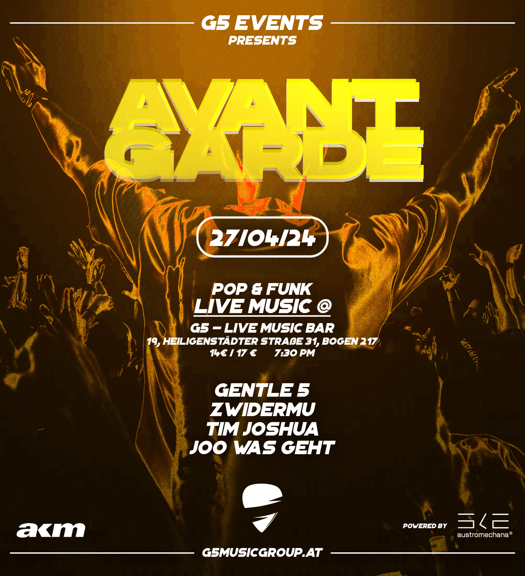 Avant Garde am 27. April 2024 @ G5 Live-Music-Bar. Avant Garde am 27. April 2024 @ G5 Live-Music-Bar.