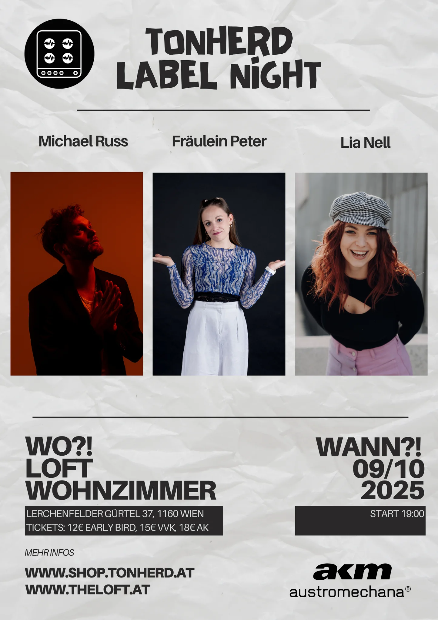 Tonherd Label Night am 9. October 2025 @ The Loft.