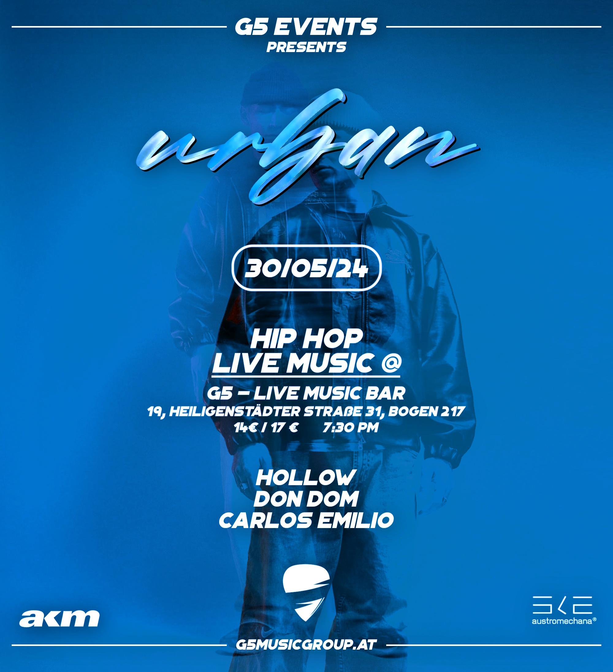 Urban - Hip Hop am 30. May 2024 @ G5 Live-Music-Bar. Urban - Hip Hop am 30. May 2024 @ G5 Live-Music-Bar.