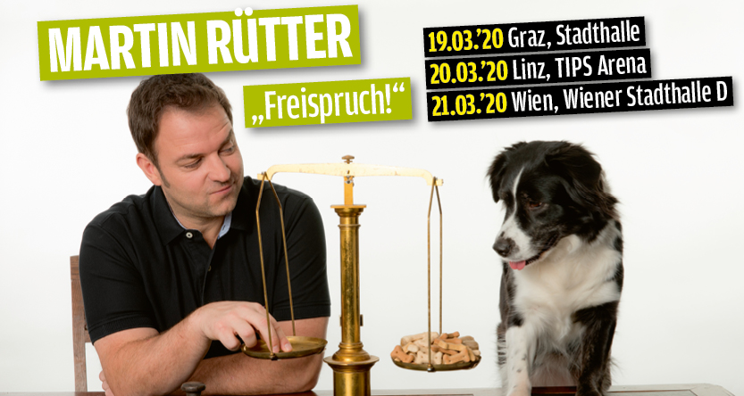 Martin Rütter: Freispruch! am 19. March 2020 @ Stadthalle Graz.