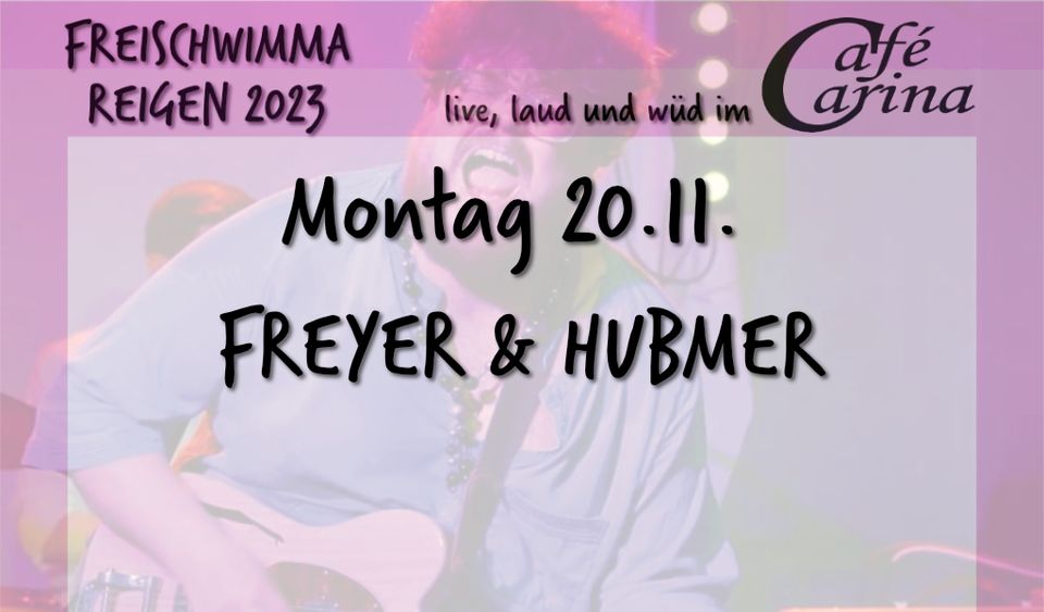 FREISCHWIMMA am 20. November 2023 @ Café Carina. FREISCHWIMMA am 20. November 2023 @ Café Carina.