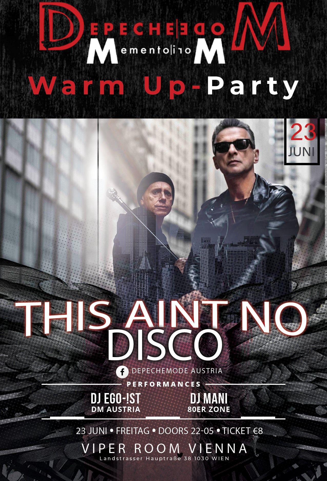 WARMING UP - Memento Mori - Depeche Mode Party! am 23. June 2023 @ Viper Room. WARMING UP - Memento Mori - Depeche Mode Party! am 23. June 2023 @ Viper Room.