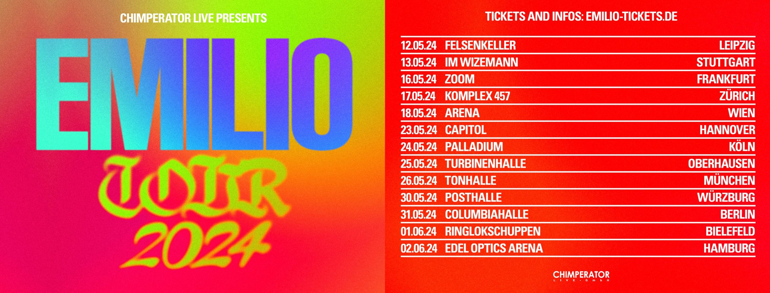 Emilio am 18. May 2024 @ Open Air Wien. Emilio am 18. May 2024 @ Open Air Wien.