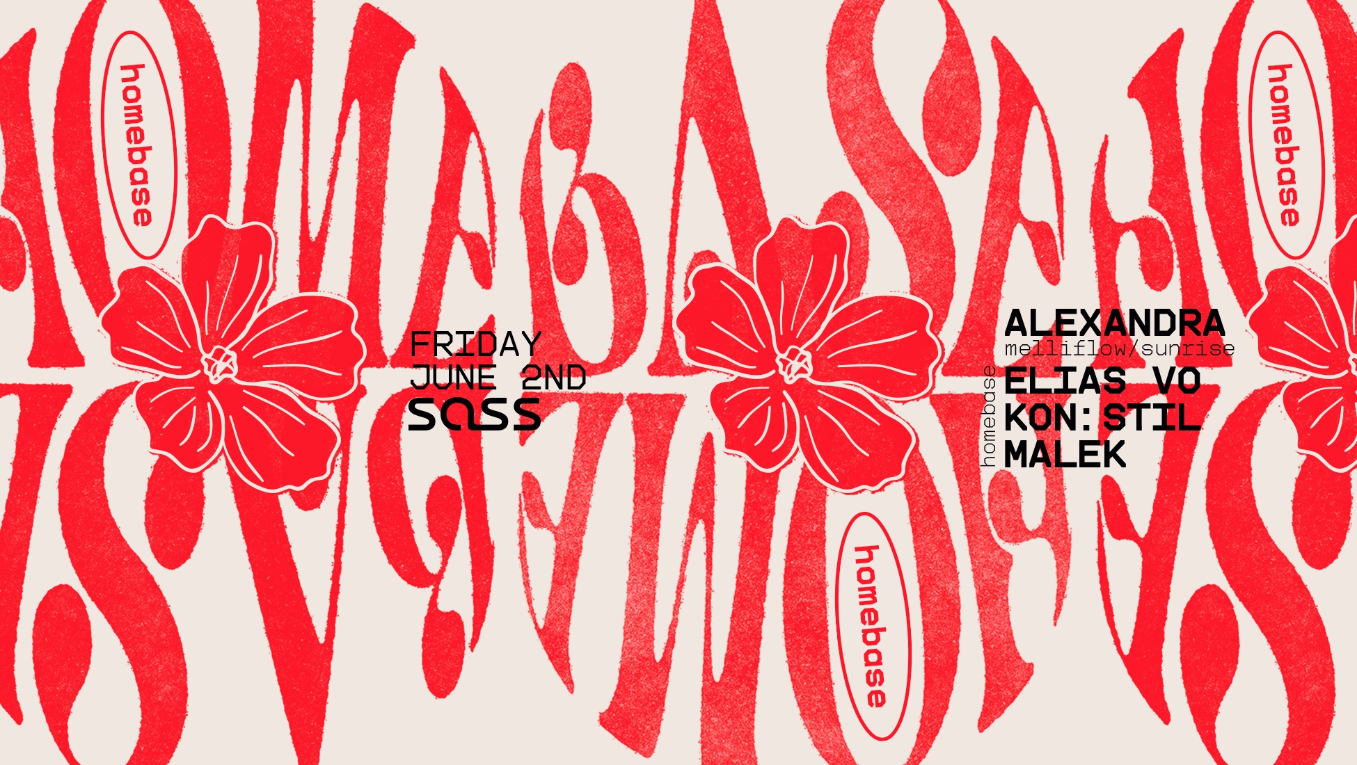 Homebase w/ Alexandra am 2. June 2023 @ SASS Music Club. Homebase w/ Alexandra am 2. June 2023 @ SASS Music Club.