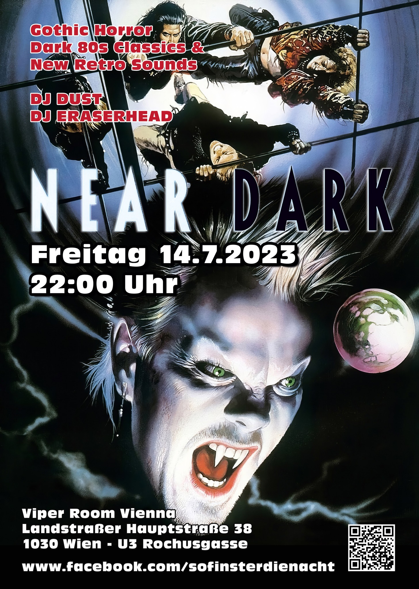 NEAR DARK - Gothic Horror - Dark 80s Classics & New Retro Sounds am 14. July 2023 @ Viper Room. NEAR DARK - Gothic Horror - Dark 80s Classics & New Retro Sounds am 14. July 2023 @ Viper Room.