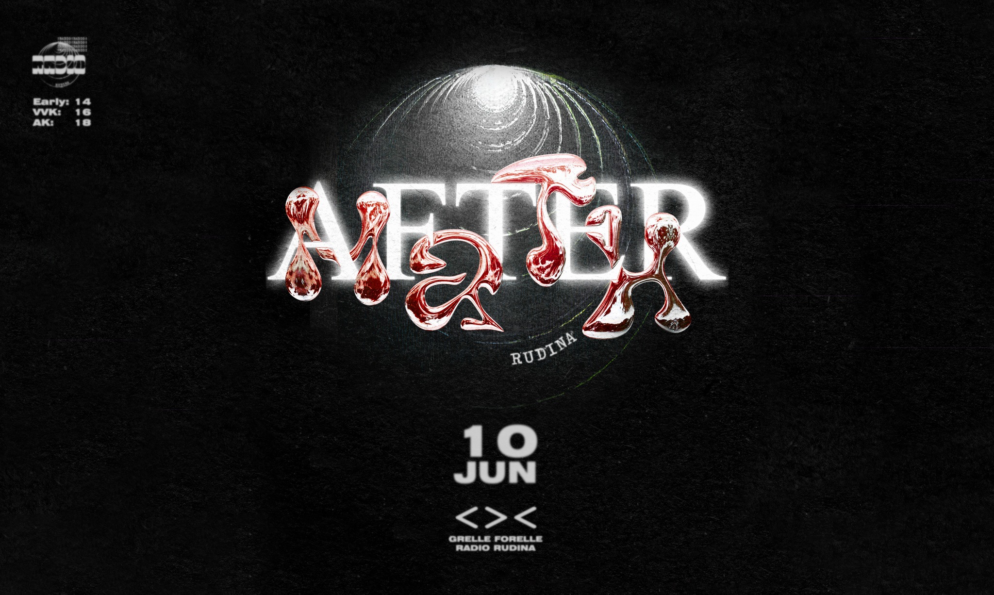 AFTERMATH hosted by Radio Rudina Vol. 3 am 10. June 2023 @ Grelle Forelle. AFTERMATH hosted by Radio Rudina Vol. 3 am 10. June 2023 @ Grelle Forelle.
