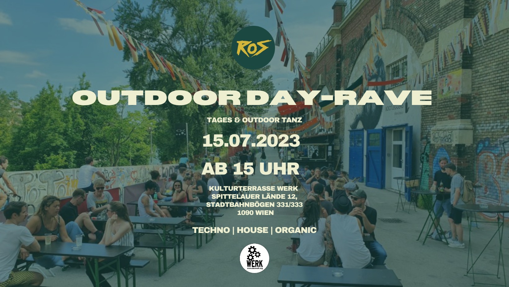 Outdoor Rave am 15. July 2023 @ Das Werk. Outdoor Rave am 15. July 2023 @ Das Werk.